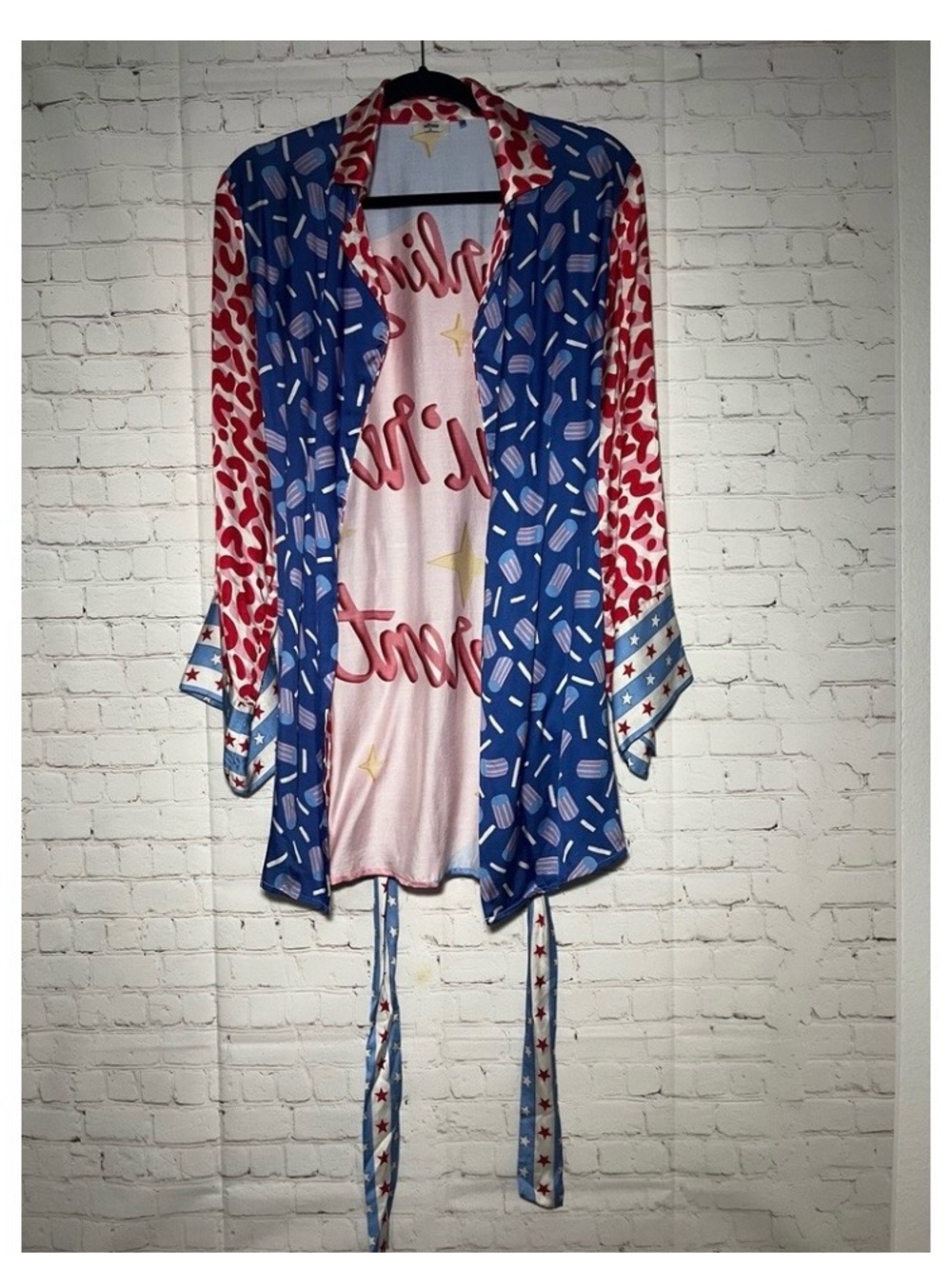 Me369 Graphic Belted Kimono  - "Darling You're Different"
Colorful - Picture 4 of 7